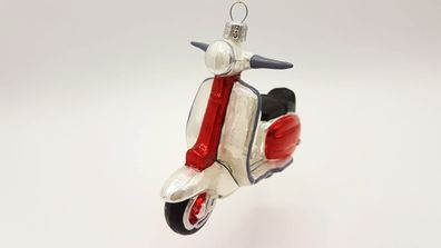 Scooter (rot/ weiss) - Hanco Design 1572.10 - Christbaumschmuck aus Glas