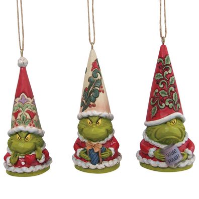 Set 3-tlg. Grinch Gnome (Der Grinch) - Walt Disney Christbaumschmuck