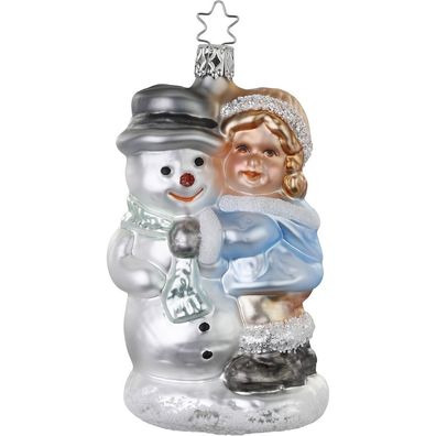 Frostiger Geselle 12.5 cm - Inge-Glas 10018S021 Draußen im Schnee - Christbaumschmuc