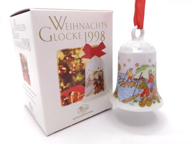 Porzellanglocke Weihnachtsglocke 1998 - Hutschenreuther - in OVP