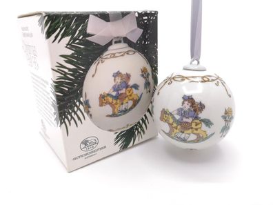 Porzellankugel Weihnachtskugel 1986 - Hutschenreuther - in OVP