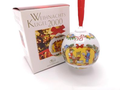 Porzellankugel Weihnachtskugel 2000 - Hutschenreuther - in OVP