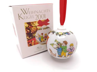 Porzellankugel Weihnachtskugel 2001 - Hutschenreuther - in OVP