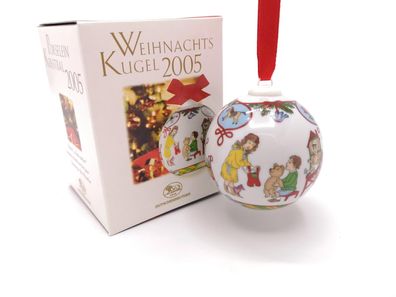 Porzellankugel Weihnachtskugel 2005 - Hutschenreuther - in OVP