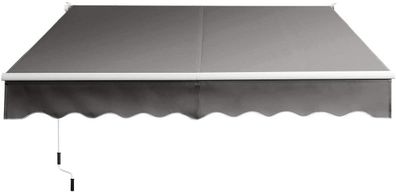 2,5 x 2 m Gelenkarmmarkise Sonnenmarkise Balkonmarkise Aluminiumrahmen und -kurbel