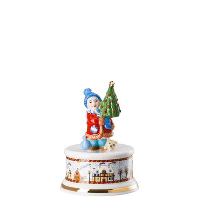 Spieluhr klein 2019 - Hutschenreuther - Motiv Weihnachtsmarkt - 02472-727312-27417