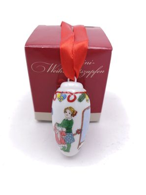 Mini-Zapfen Festtagskleid im Geschenkkarton - Hutschenreuther - Porzellanzapfen Weihn