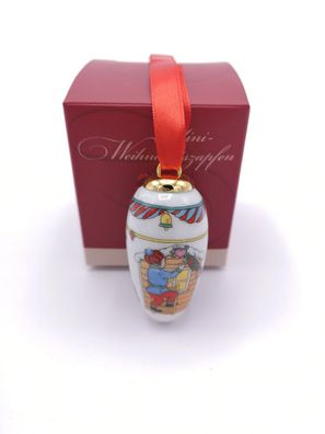 Mini-Zapfen Weihnachtsgirlande im Geschenkkarton - Hutschenreuther - Porzellanzapfen