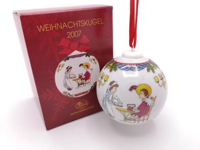 Porzellankugel Weihnachtskugel 2007 - Hutschenreuther - in OVP