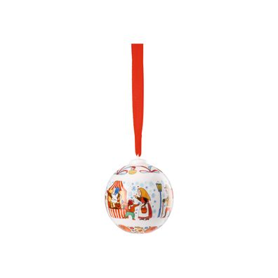 Porzellankugel Weihnachtskugel 2019 - Hutschenreuther - Motiv Weihnachtsmarkt - 02252