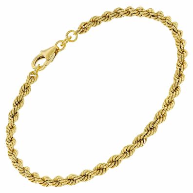 trendor Schmuck Damen-Armband 333 Gold / 8 Karat Kordelkette Länge 18,5 cm 51879