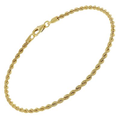 trendor Schmuck Damen-Armband 375 Gold / 9 Karat Kordelkette 51881