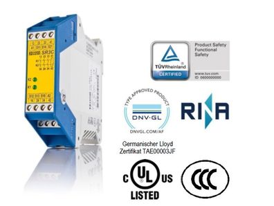 Sicherheitsschaltgerät ZANDER SR3C, Not-Aus, Schutztür, SIL3, PL e 474173 24VDC