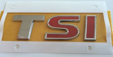 Original Volkswagen Schriftzug TSI Heck Logo Emblem mit rotem SI