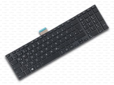 Tastatur DE Schwarz mit Rahmen für Toshiba Satellite C50 C50-A C50D C50D-A C50T ...