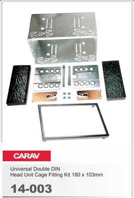 CARAV 14-003 doppel DIN Radioblende mit Einbaurahmen universal