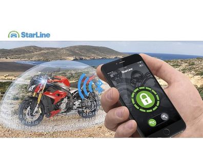 Starline Motorrad-Alarmsystem mit zwei Bluetooth TAGs [inkl. Montage]