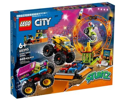 LEGO 60295 City Stuntz Stuntshow-Arena, Set mit 2 Monster Trucks NEU & OVP