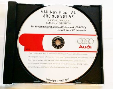 Audi MMI Update CD MMI High 3G A4 A5 A6 A8 Q5 Q7 8R0906961AF