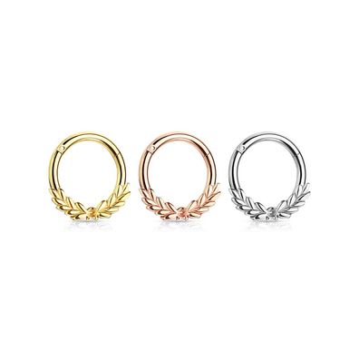Captive Bead Ring - Ranke Clicker Segment Ring Septum Rook Piercing Tragus Helix #773