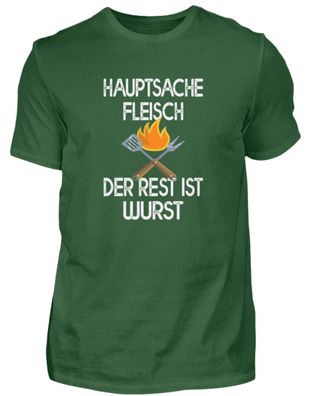 Hauptsache Fleisch der rest ist Wurst - Herren Basic T-Shirt-G50O15DR