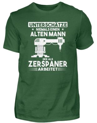 Unterschätze Niemals EINEN ALTEN MANN DE - Herren Basic T-Shirt-4KT14T4T