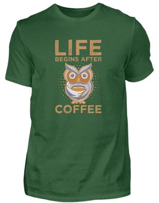 LIFE BEGINS AFTER COFFEE - Herren Basic T-Shirt-W46FHXW0
