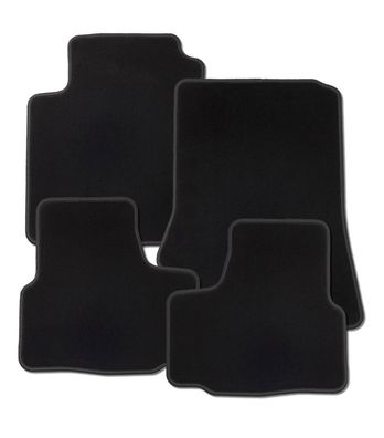 Fußmatten passend für VW Taigo in Velours schwarz Rand verschiedene Farben