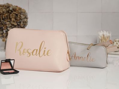 Kulturtasche mit Wunschnamen| Personalisierte Beauty Bag | Schminktasche