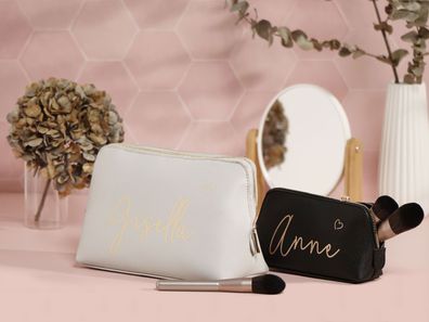 Personalisierte Kosmetiktasche, Beauty Bag mit Namen, Schminktasche mit Wunschnamen
