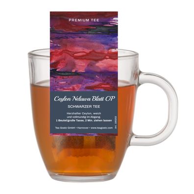 Abraham`s Tea House - Big Tea Bag Ceylon Neluwa Blatt Schwarzer Tee (Teebeutel)