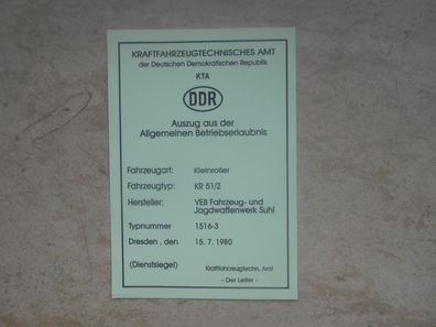 ABE, DDR, Kleinroller Schwalbe KR51/2