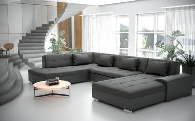 U Form Schlaffunktion Couchgarnitur Couch Polster Sofa Wohnlandschaft Liberto U