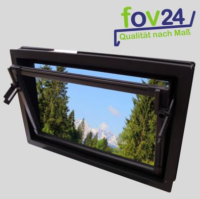 AKF Kunststoffkellerfenster Kipp 2000 Braun mit Isolierglas 14 mm, Ug 2.0 W/(m²K)