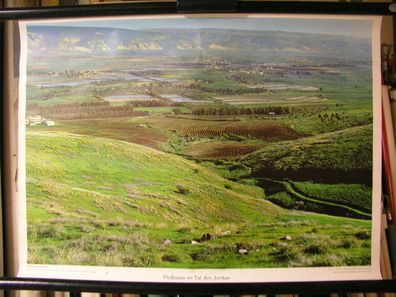 Schulwandbild Wandbild Bild Fluß Flußoase Tal des Jordan Jordanien Asien 71x51cm