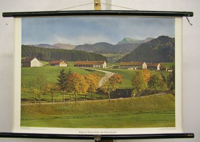 Schulwandbild Wandbild Allgäu Bauernhof Bauer Milchbauern Oberstaufen 75x51 Bild