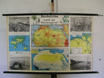 Schulwandkarte Wandkarte map Afrika Africa 100x65c Wüste Wüstengürtel Nordafrika