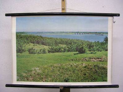 Schulwandkarte Wandkarte Narew Polen Polska Fluss Landschaft FotoBild 75x51cm