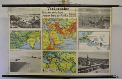 Schulwandkarte Wandkarte Türkei Bosporus Kleinasien Karte 100x66c map card 1960