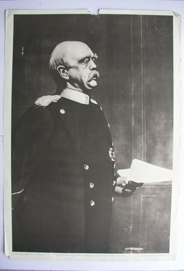 schönes Wandbild Reichskanzler Bismarck 1890 vor dem Reichstag 64x92 print 1960
