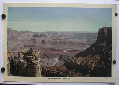 schönes altes Wandbild Der Grand Canyon in Colorado oder Arizona USA 92x64 1954