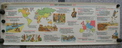 Wandbild Geschichtsfries Imperialismus 139x50 vintage imperialism wall chart 65