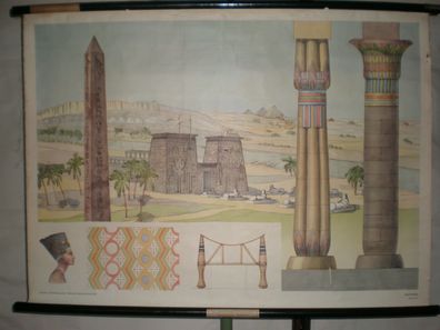 Schulwandbild Wandbild Baustil Ägyptisch Ägypten Nil Pharao Pharaonen 105x75cm