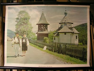 Schulwandbild Wandbild Bild Wald Karpaten Waldkarpaten Rumänien Europa 72x52cm