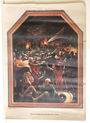 Wandbild Die Gefangennahme Christi Christenheit 64x92 1958 vintage poster Jesus