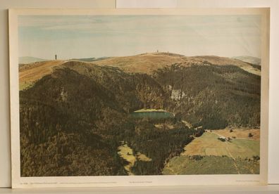 Wandbild Feldberg Luftbild Schwarzwald Feldbergtum Funkturm 92x64cm vintage 1968