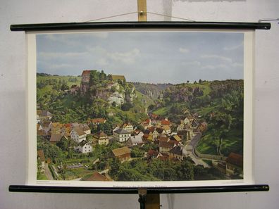 Schulwandbild Wandbild Pottenstein Fränkische Schweiz Nürnberg Deutschland 75x51