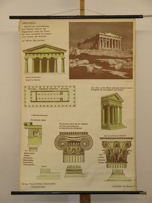 Architektur Griechischer Baustil Geschichte 1960 Schulwandbild Wandbild 79x116cm