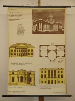 Architektur Klassizismus Baustil Geschichte 1960 Schulwandbild Wandbild 79x117cm