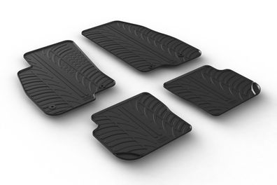 Design Gummi Fußmatten passend für Fiat Punto 01.2012> Passform Gummimatten